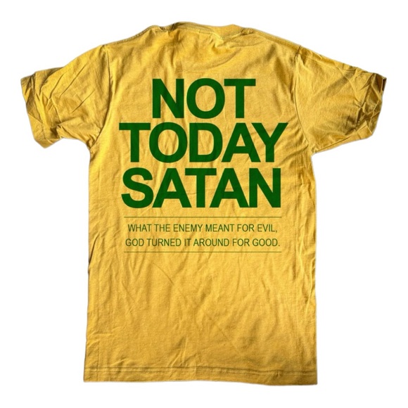 Not Today Satan Women’s Crewneck Box T-Shirt NWT - Picture 1 of 3
